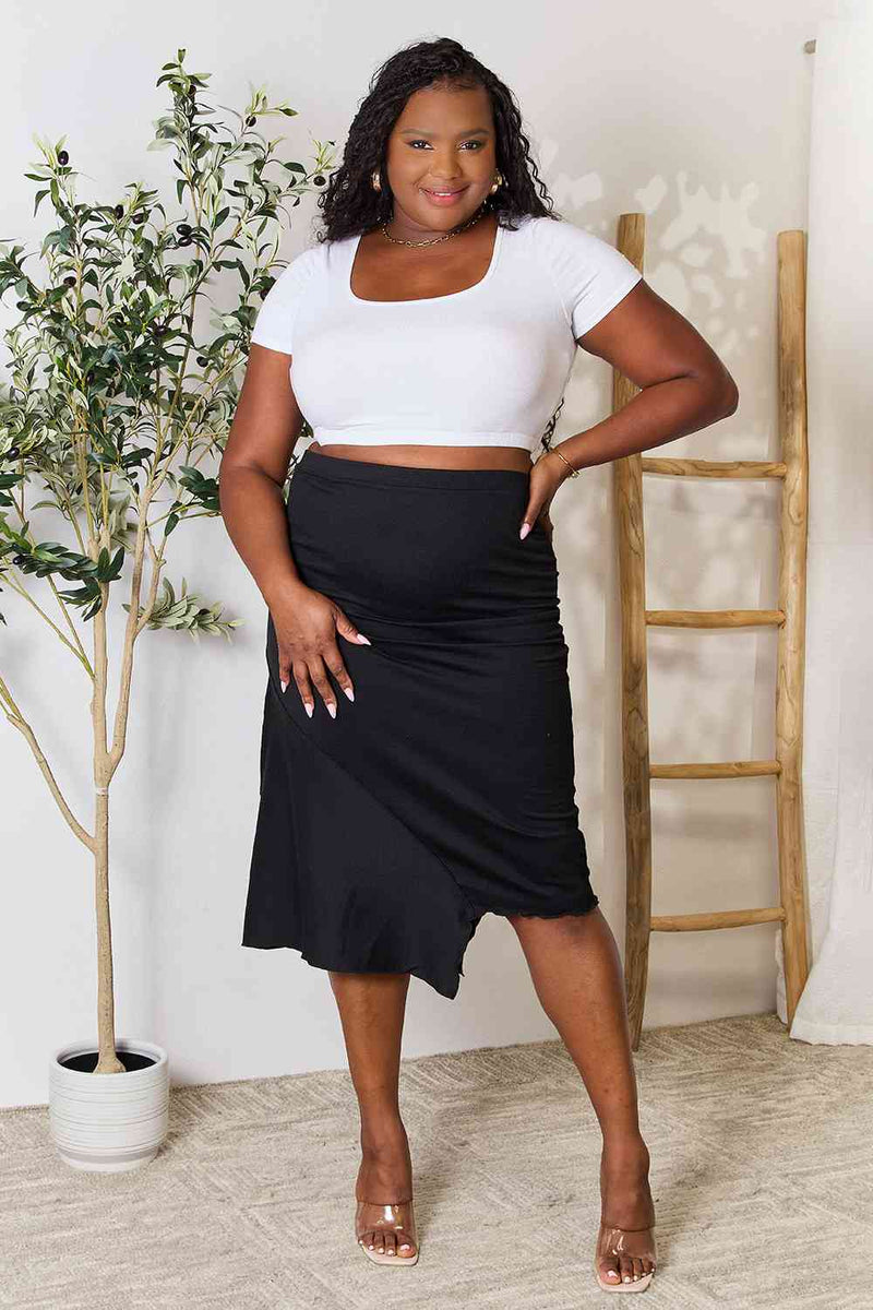 Culture Code Full Size High Waist Midi Skirt