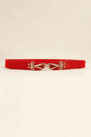 Alloy Buckle Elastic Belt