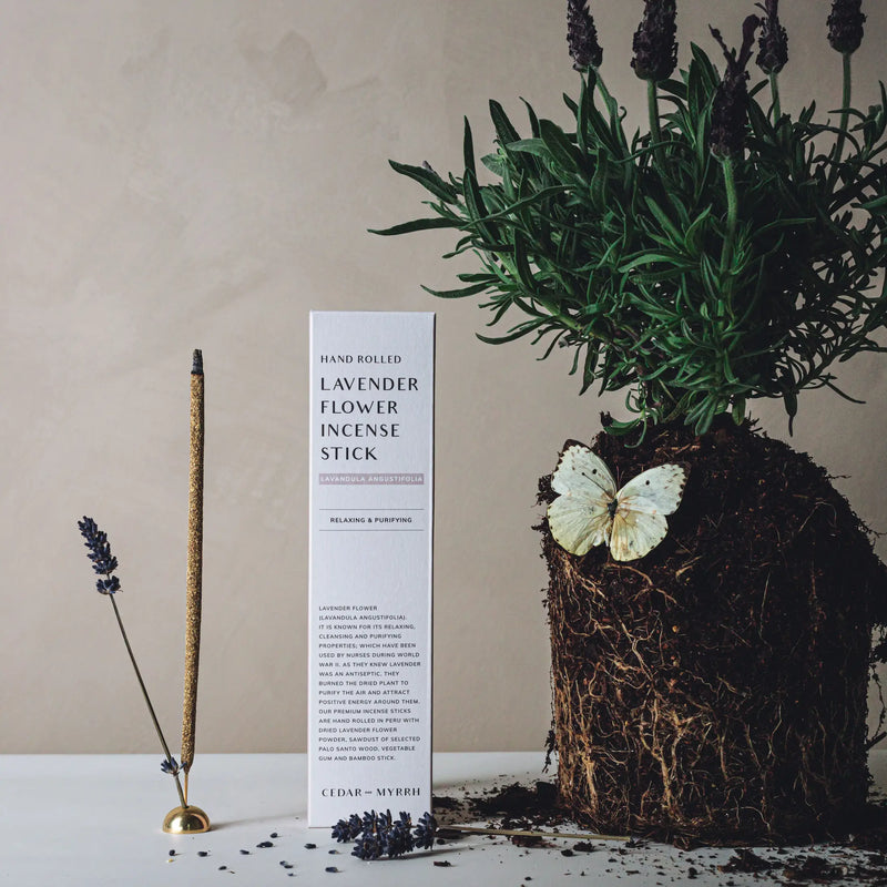 [Burning Ritual] Hand Rolled Lavender Flower Incense Stick