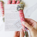 Floral Sage Bundle with crystal, label & info card.
